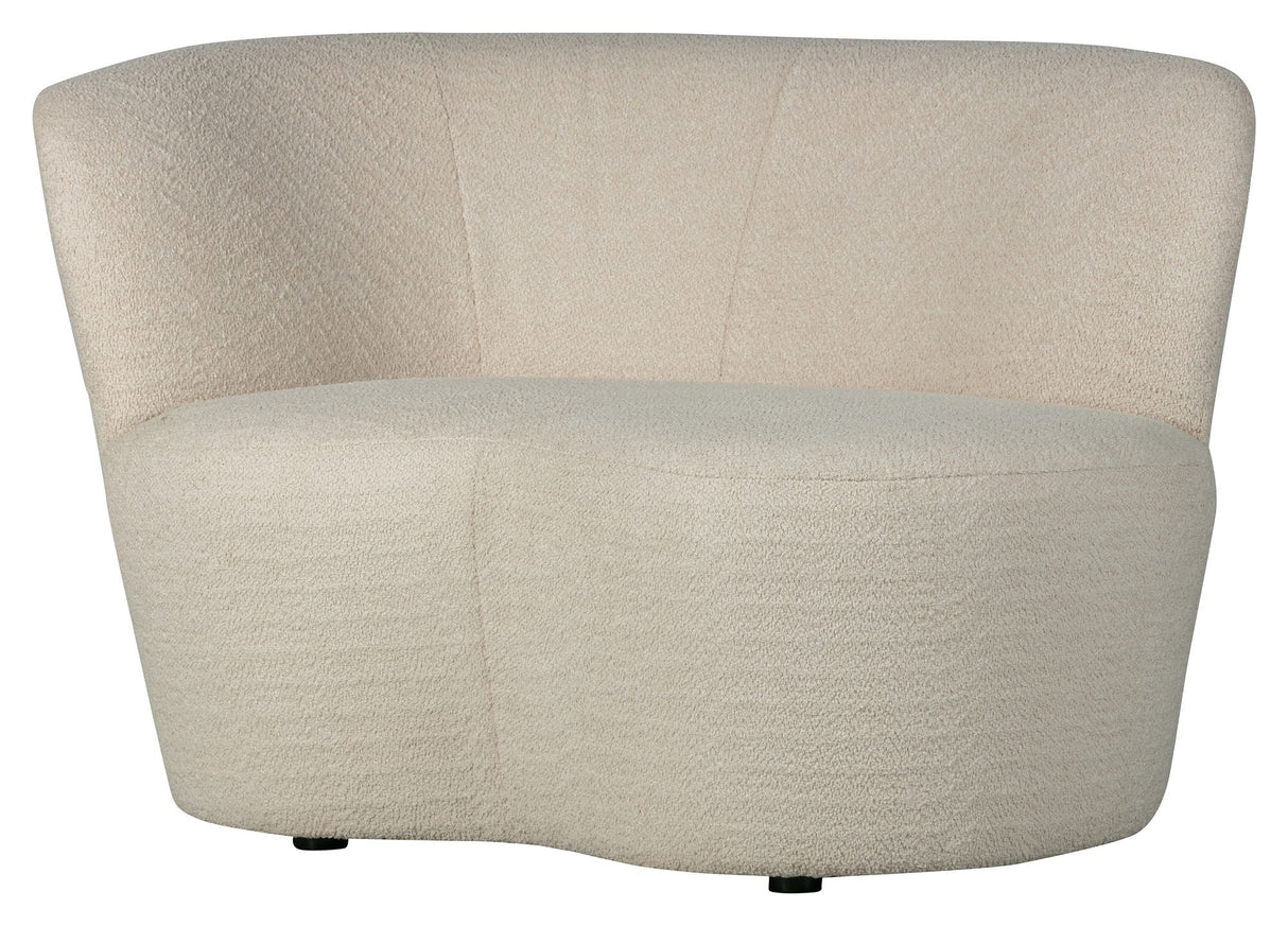 Woood Stone Lounge Bed Left-Facing - Cream