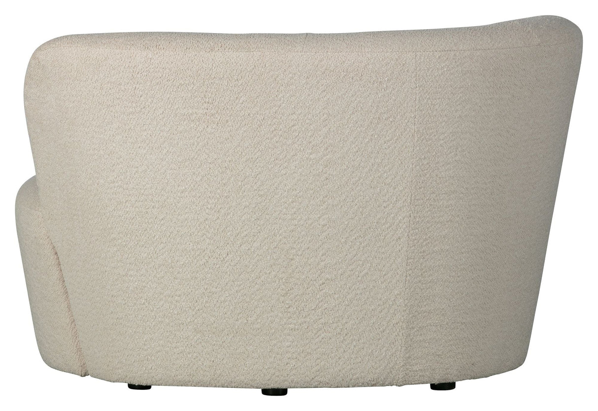 Woood Stone Lounge Bed Left-Facing - Cream