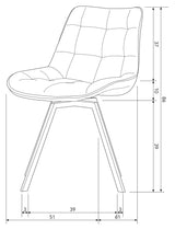 Sutton Dining Chair - Anthracite bouclé