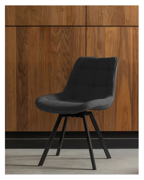 Sutton Dining Chair - Anthracite bouclé