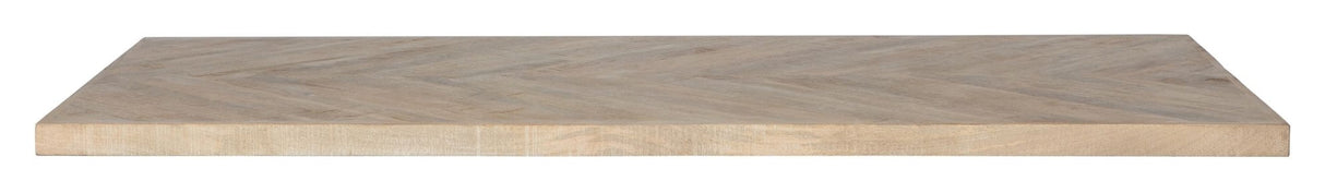 Tablo Countertop White washed mango wood, Herring Bone, 90x180