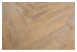 Tablo Countertop White washed mango wood, Herring Bone, 90x180