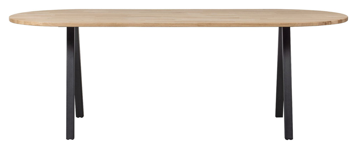 Woood Tablo Oval Dining Table - Oak/V-Legs, 220x90