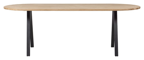 Woood Tablo Oval Dining Table - Oak/V-Legs, 220x90