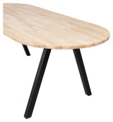 Woood Tablo Oval Dining Table - Oak/V-Legs, 220x90