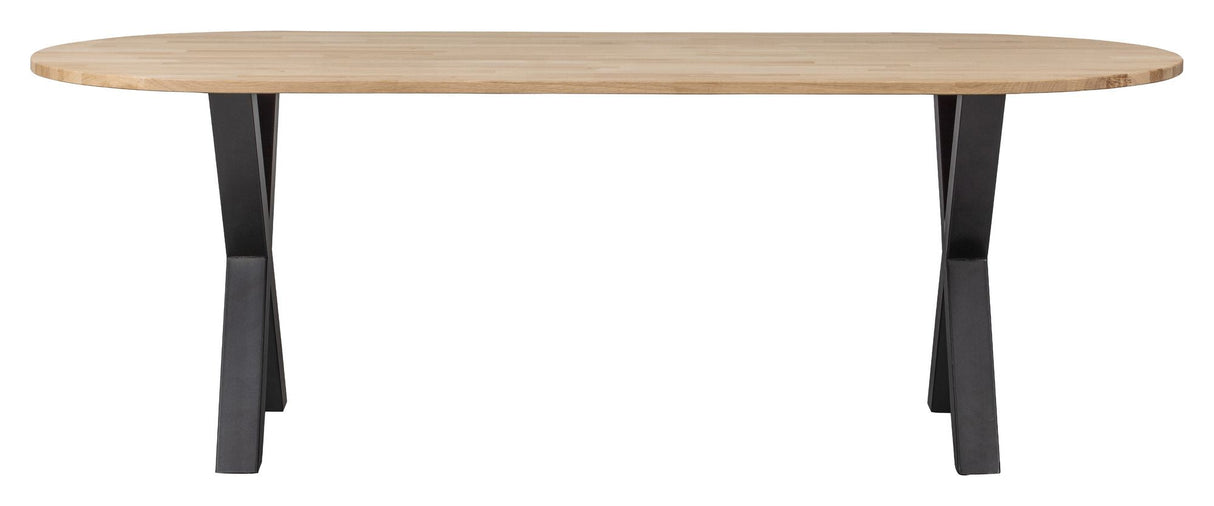 Woood Tablo Oval Dining Table - Oak/X-Legs, 220x90