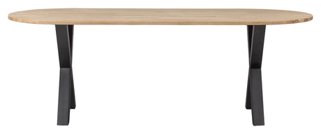 Woood Tablo Oval Dining Table - Oak/X-Legs, 220x90