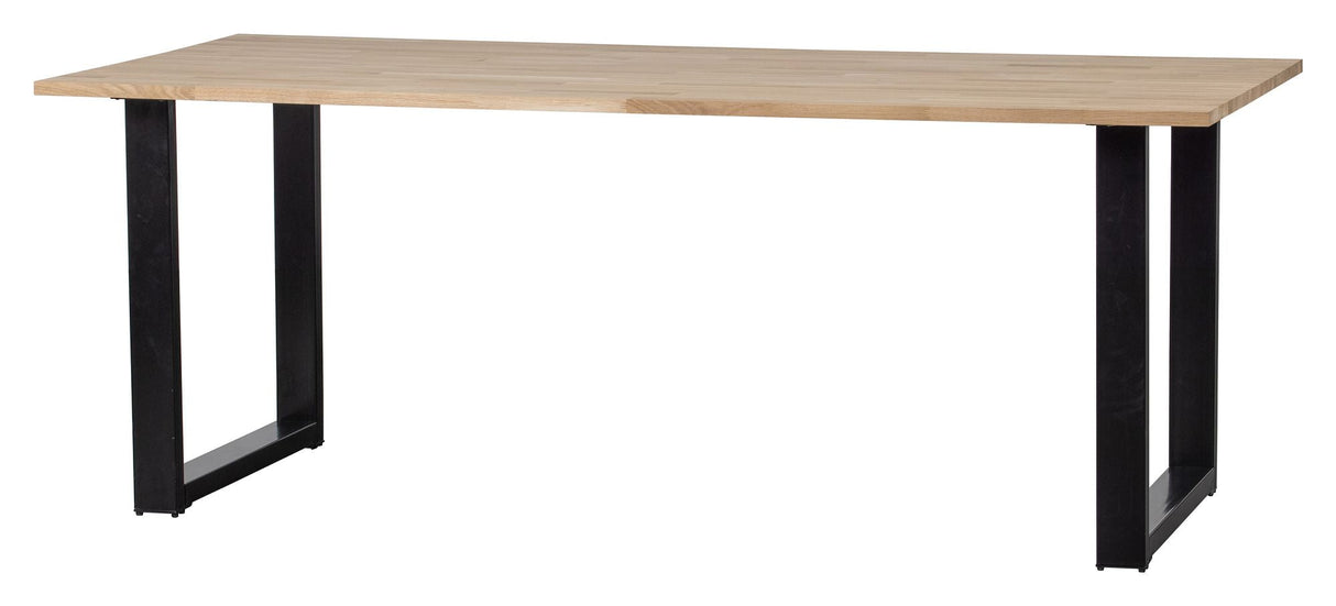 Woood Tablo Dining table - Untreated oak/U-leg, 200x90