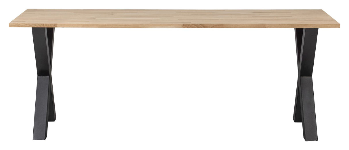 Woood Tablo Dining Table - Untreated Oak/X-Legs, 200x90