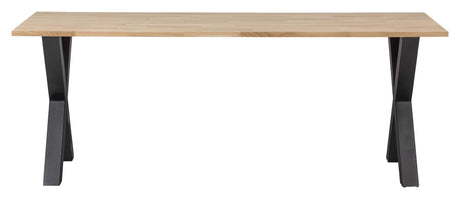 Woood Tablo Dining Table - Untreated Oak/X-Legs, 220x90