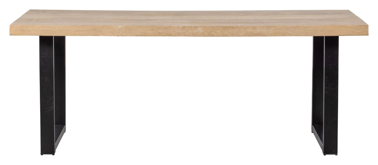 Woood Tablo Dining table - White Wash/U-legs, 180x90