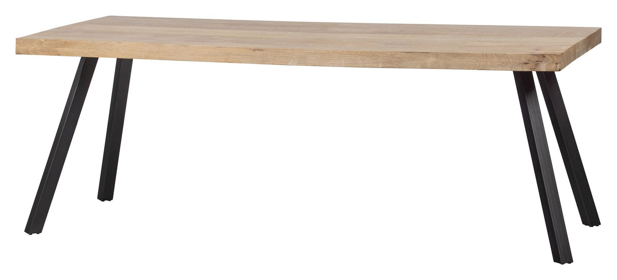 Woood Tablo Dining table - White Wash/V-leg, 180x90