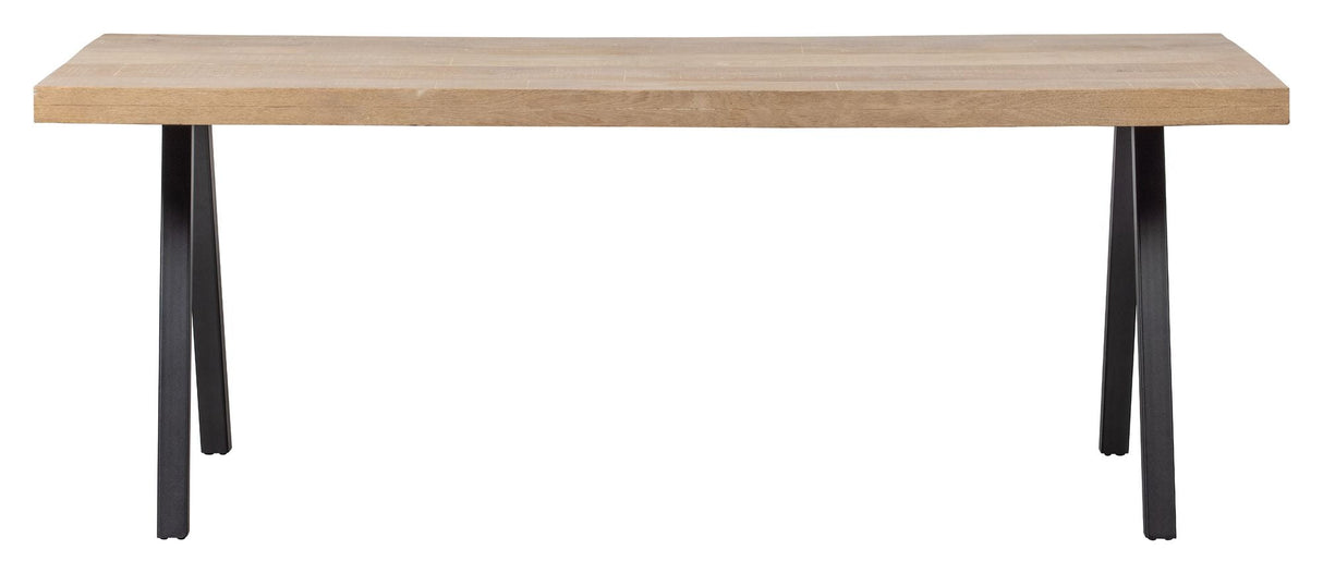 Woood Tablo Dining table - White Wash/V-leg, 180x90