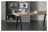 Woood Tablo Dining table - White Wash/V-leg, 180x90