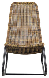 Tom Swing Chair Outdoor, Rattan/Black metal