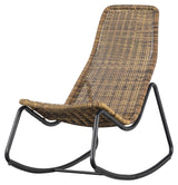 Tom Swing Chair Outdoor, Rattan/Black metal