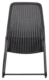 Tom Swing Chair Outdoor, Black Rattan/Metal