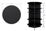 Woood Trian Tower Shelf - Black Ask, Ø100