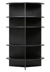 Woood Trian Tower Shelf - Black Ask, Ø100