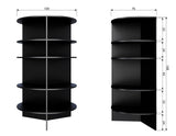 Woood Trian Tower Shelf - Black Ask