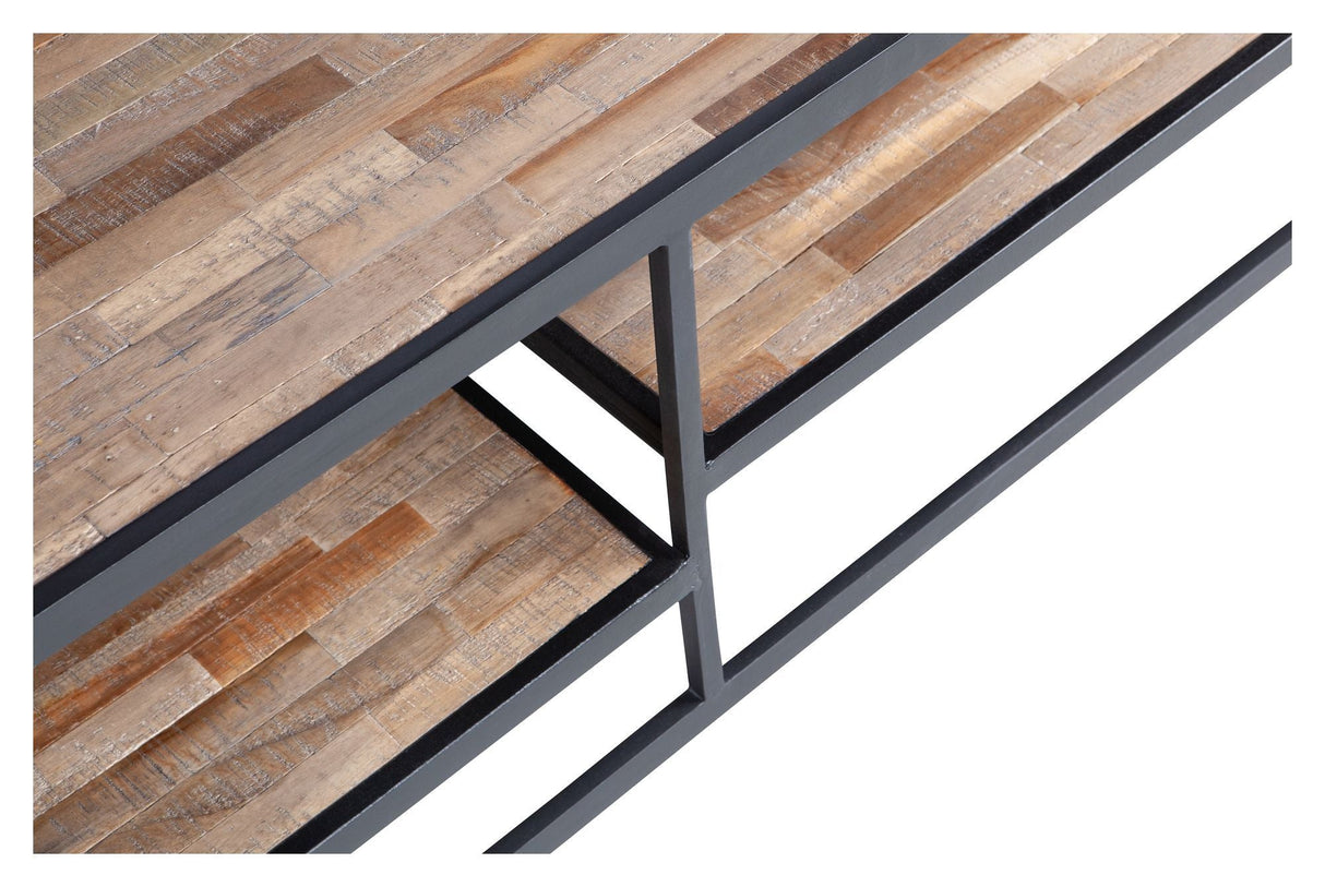 Woood Vic Coffee Table - Teak/Metal, 120x60