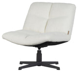 Vinny Lounge Chair w. swivel foot - Off-white bouclé