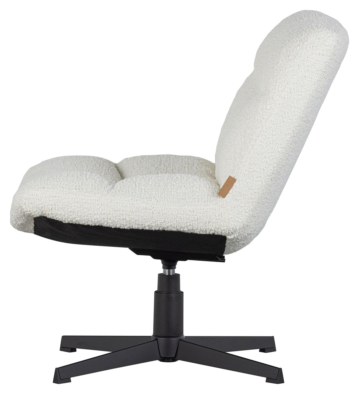 Vinny Lounge Chair w. swivel foot - Off-white bouclé