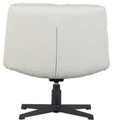 Vinny Lounge Chair w. swivel foot - Off-white bouclé