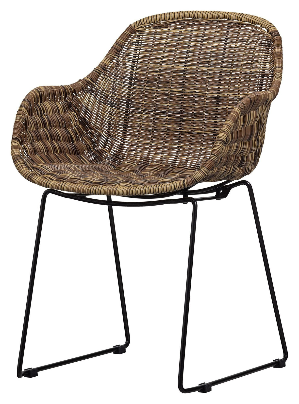 Willow Garden Chair w. armrests, Nature