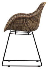 Willow Garden Chair w. armrests, Nature