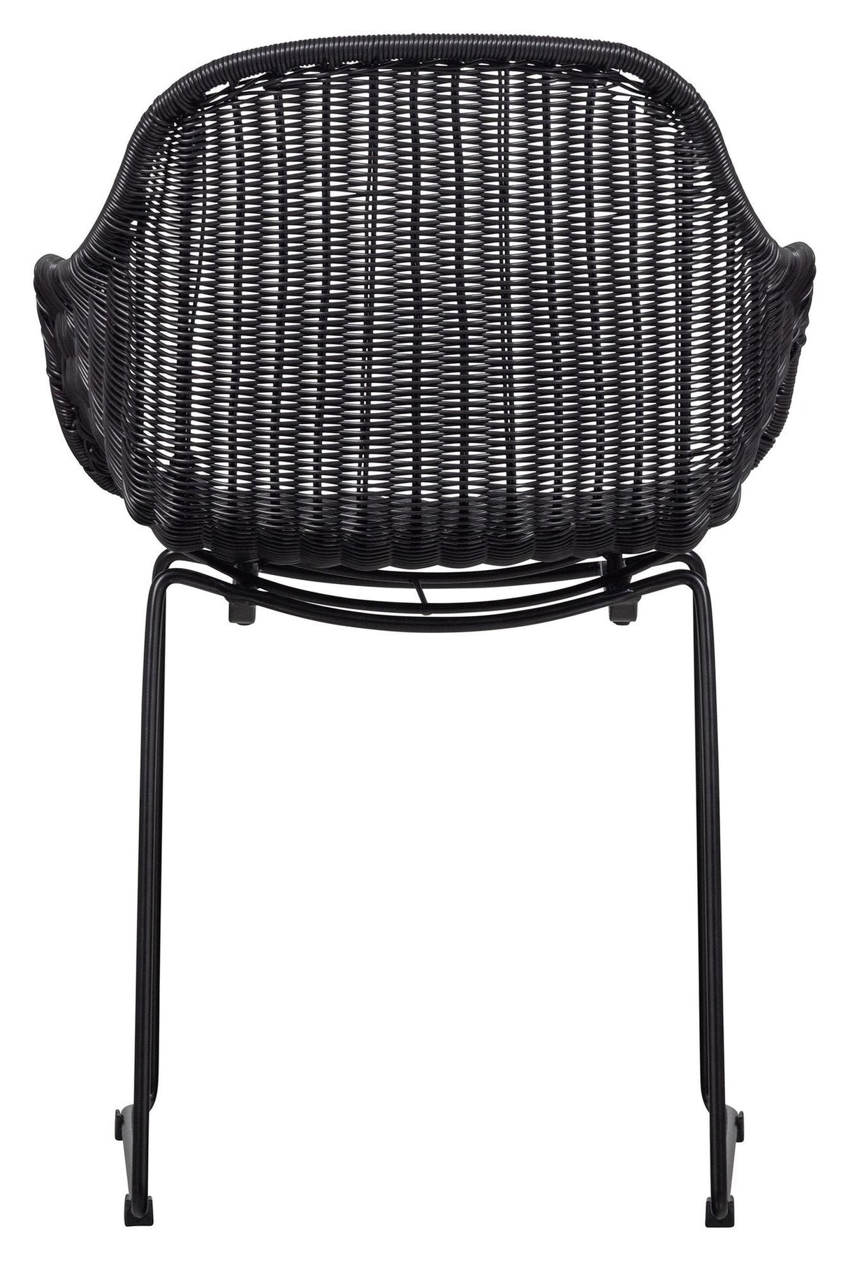 Willow Garden Chair with armrests, Black