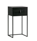 Zola Bedside table w/drawer - Black