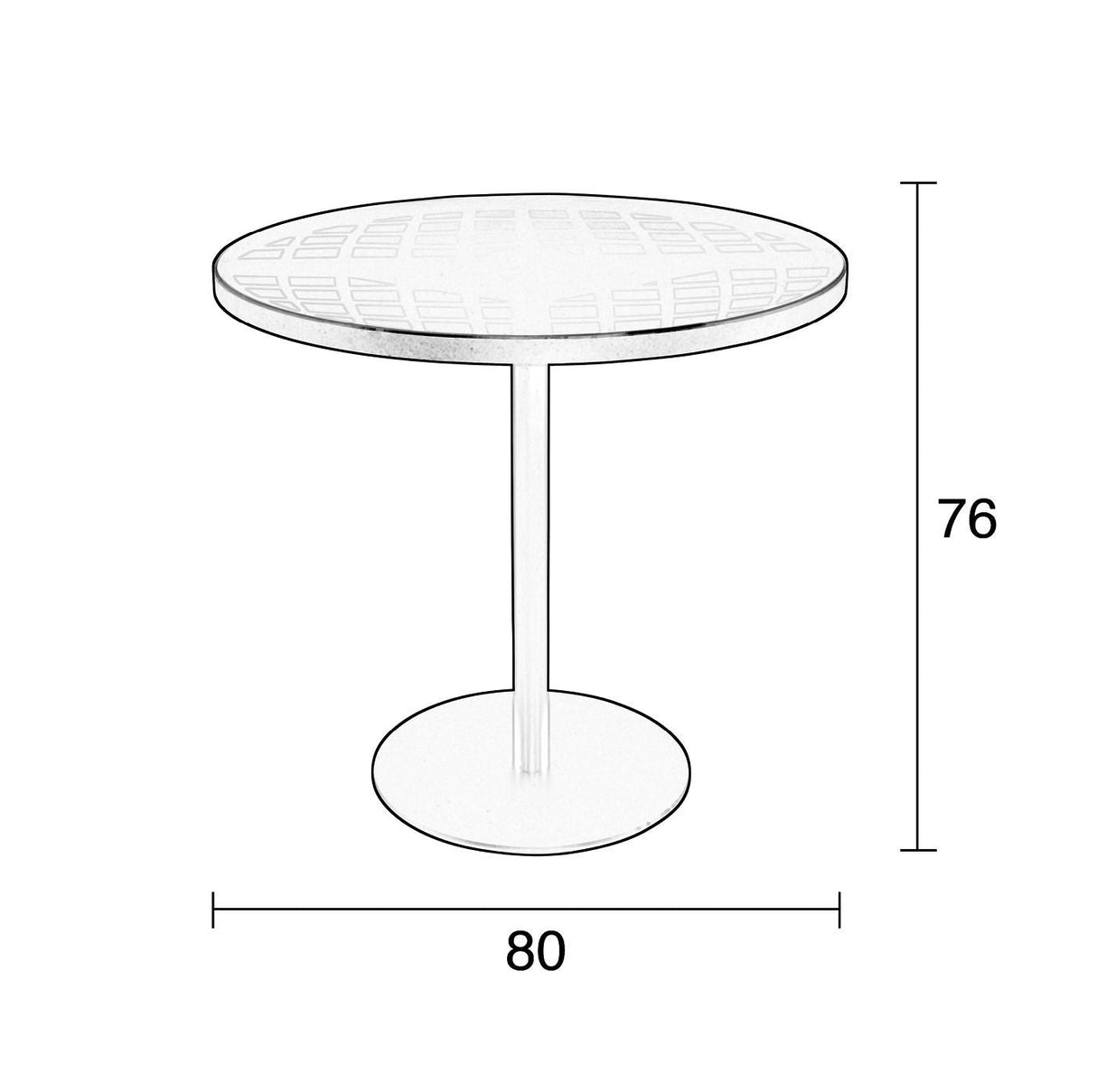 Zuiver Albert Bistro Table Ø80 - Black/Smoked