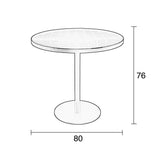 Zuiver Albert Bistro Table Ø80 - Black/Smoked