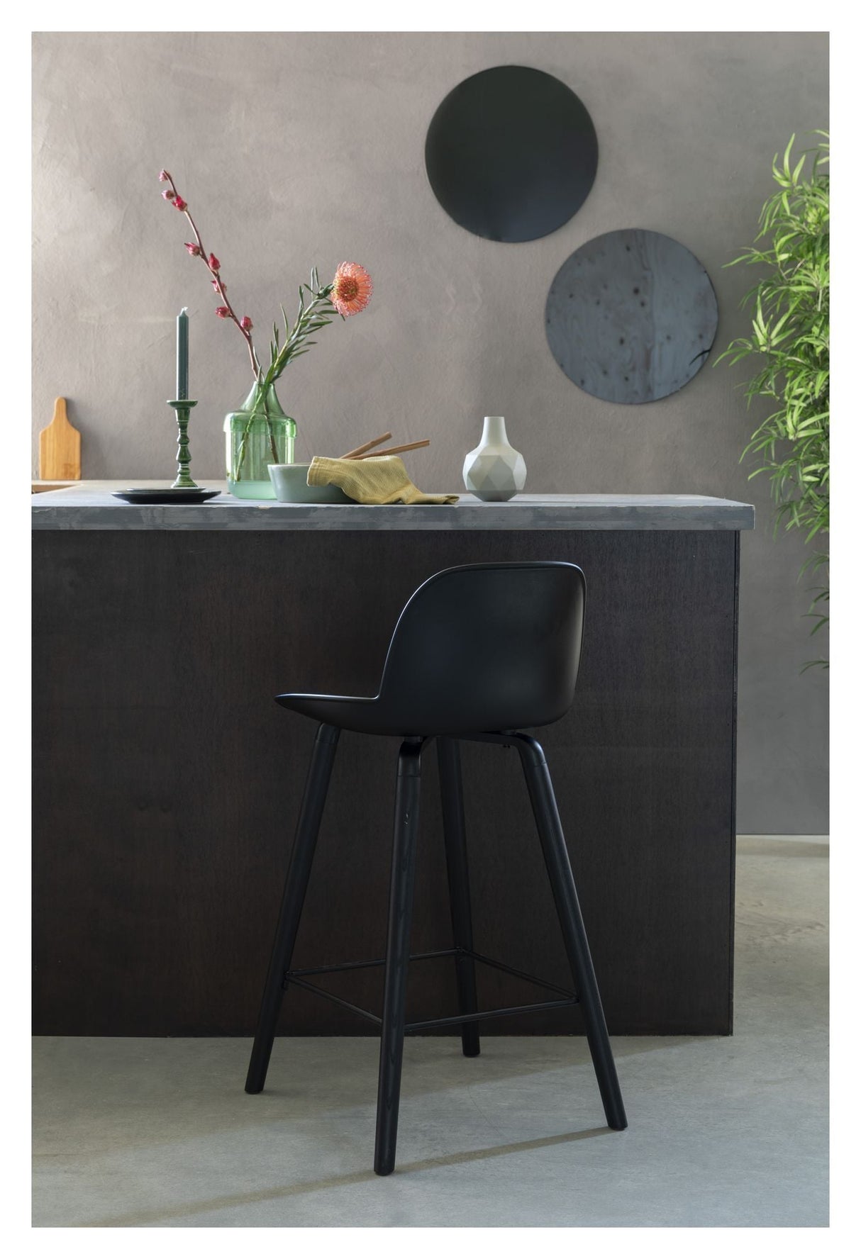 Zuiver Albert Kuip bar stool - Black, SH: 66cm