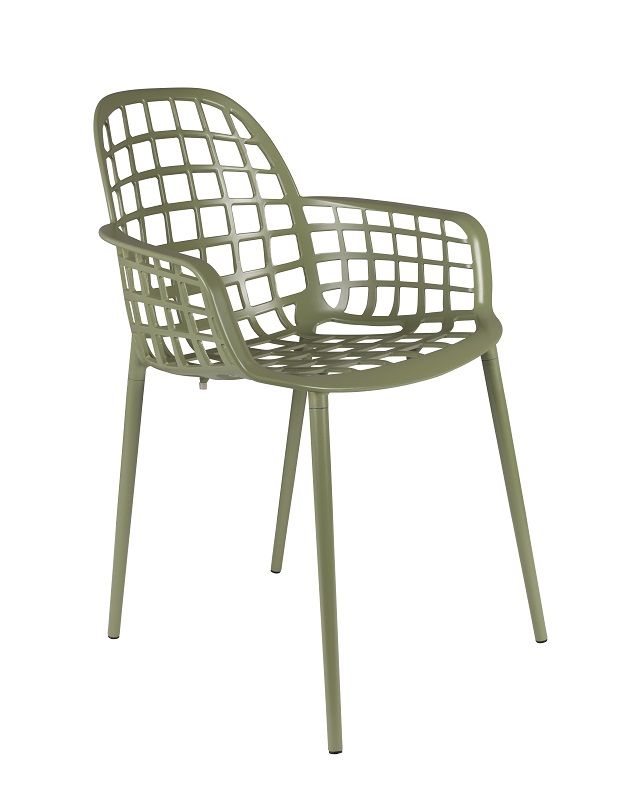 Zuiver Albert Kuip Garden Chair w/armrests, Green