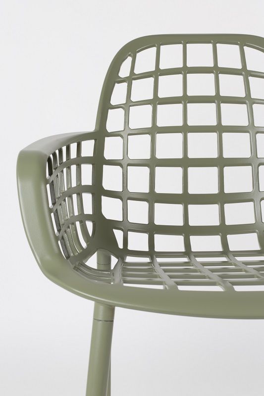 Zuiver Albert Kuip Garden Chair w/armrests, Green