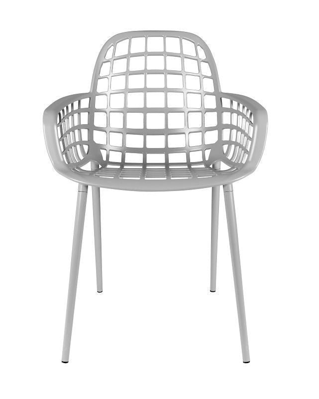 Zuiver Albert Kuip Garden Chair w/armrests - Light gray