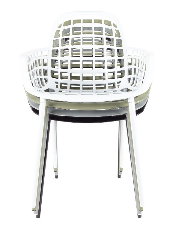 Zuiver Albert Kuip Garden Chair w/armrests - Light gray