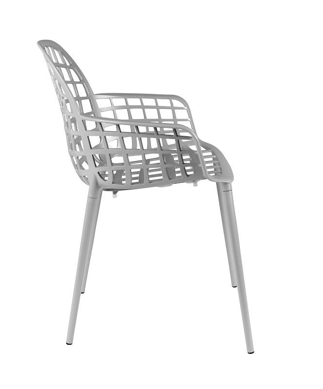 Zuiver Albert Kuip Garden Chair w/armrests - Light gray