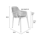 Zuiver Albert Kuip Garden Chair w/armrests - Black