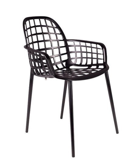 Zuiver Albert Kuip Garden Chair w/armrests - Black