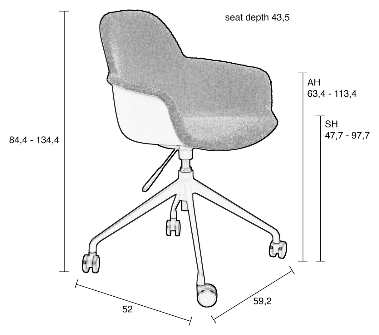 Zuiver Albert Kuip Office Chair, Green