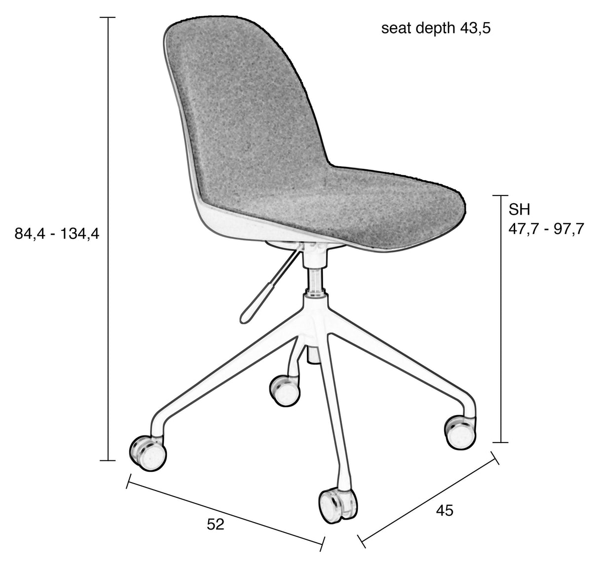 Albert Kuip Office Chair, White