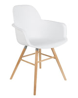 Zuiver Albert Kuip Dining Chair Armrest - White