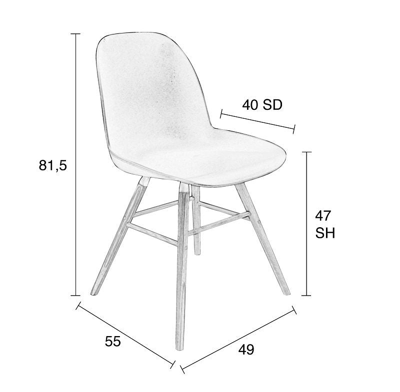 Zuiver Albert Kuip Dining chair - White plastic