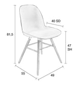 Zuiver Albert Kuip Dining chair, light gray plastic