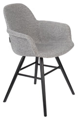 Zuiver Albert Kuip Dining chair with armrests - Light Gray