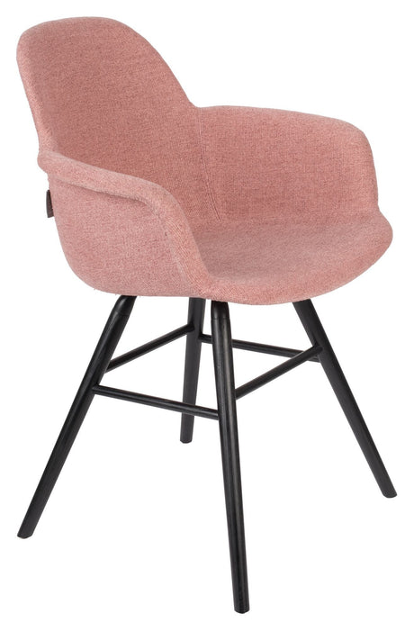 Zuiver Albert Kuip Dining chair with armrests - Pink