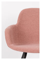 Zuiver Albert Kuip Dining chair with armrests - Pink